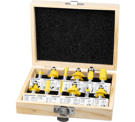 Изображение товара Набор фрез KMC 8/12 12 шт Kolner 8101100029