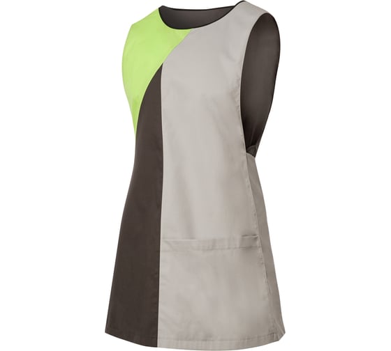 Изображение товара Комбинированный фартук-накидка СОЮЗСПЕЦОДЕЖДА Вита графит/серый/лайм, р. 58-64 2000000177151