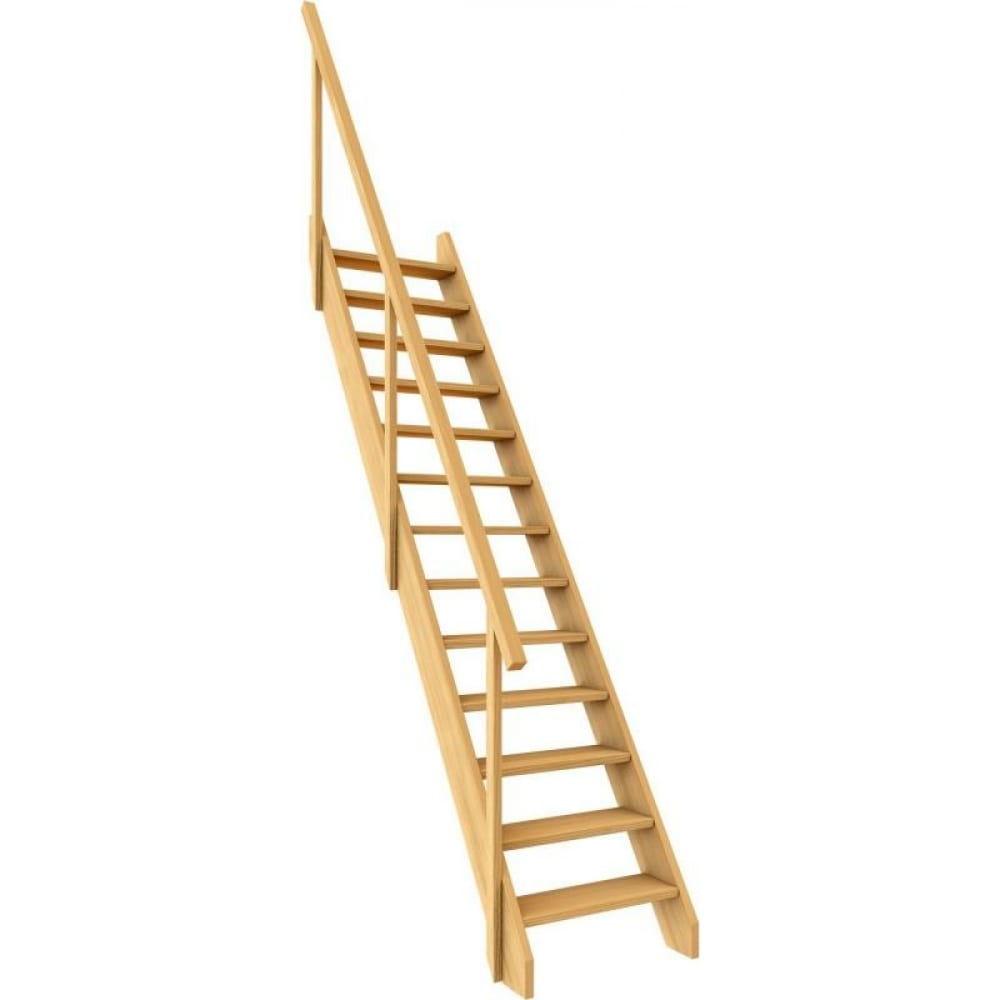 Прямая деревянная лестница ТДВ, размер 1400х750