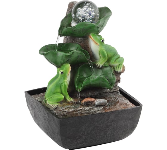 Изображение товара Настольный фонтан с подсветкой GREEN APPLE GAFN01504 Лягушки с шаром Б0038777