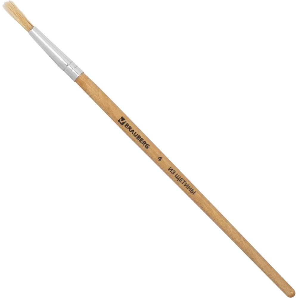 Изображение товара Кисть BRAUBERG щетина, круглая, №4 200195