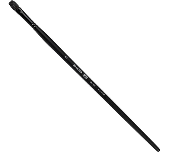 Изображение товара Кисть BRAUBERG ART CLASSIC художественная, профессиональная, белка, плоская, № 8, длинная ручка 200919