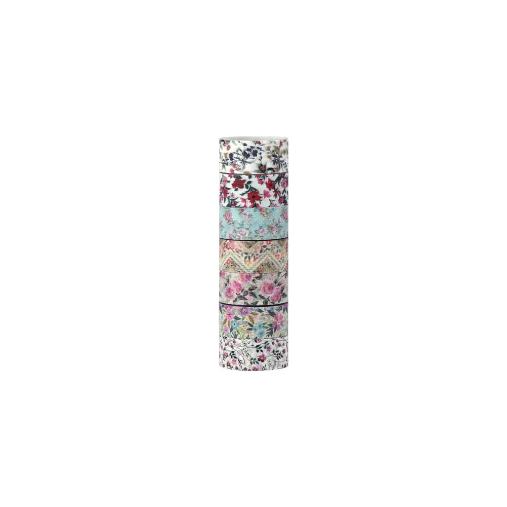 Изображение товара Клейкие WASHI-ленты для декора ОСТРОВ СОКРОВИЩ 7 цветов рисовая бумага