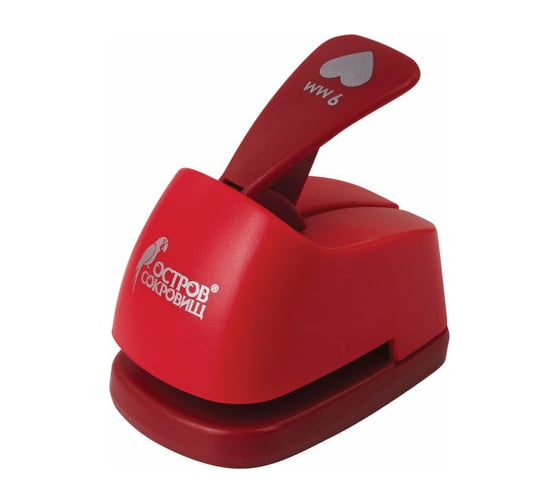 Изображение товара Фигурный дырокол ОСТРОВ СОКРОВИЩ Сердце диаметр вырезной фигуры 9 мм 227146