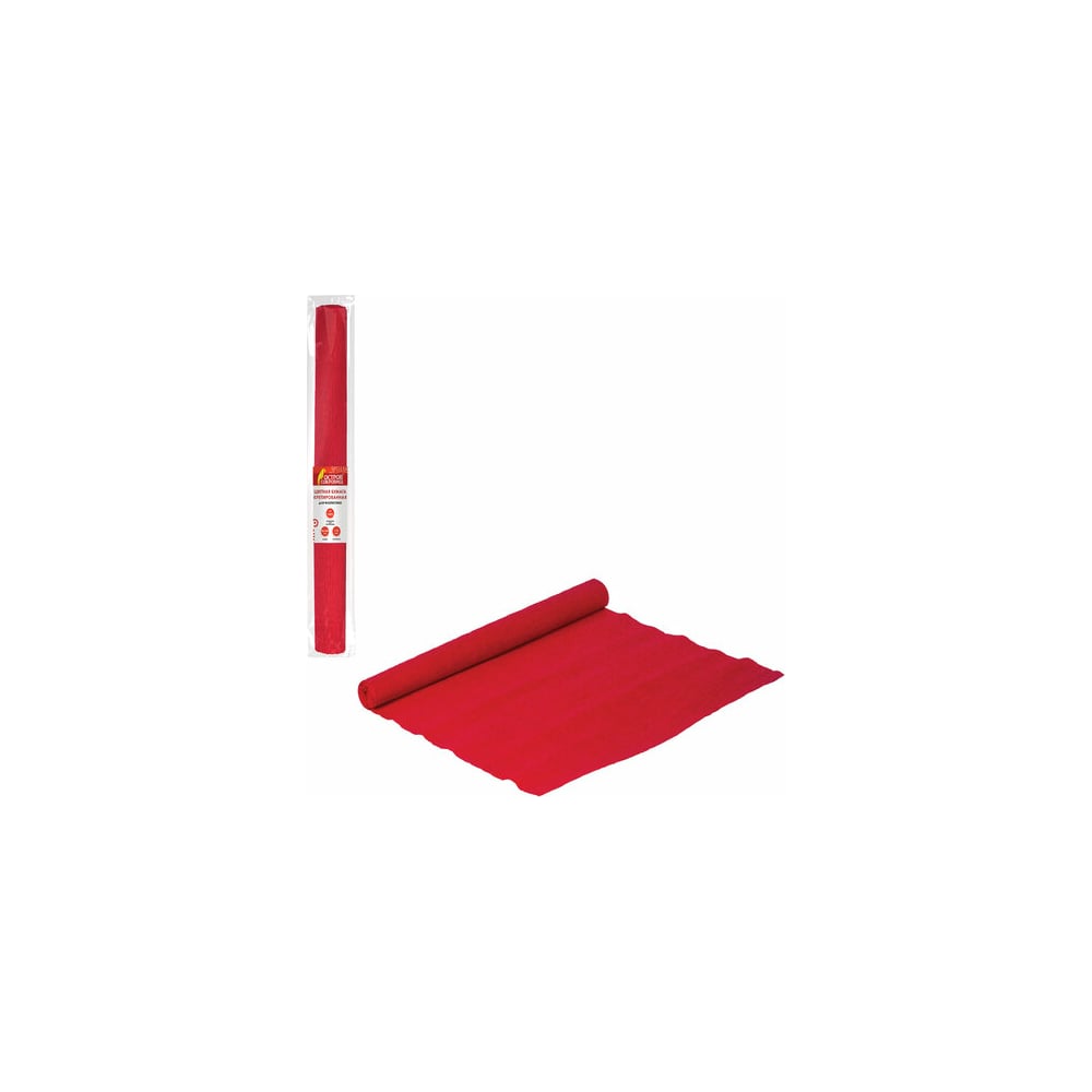 Изображение товара Гофрированная бумага для флористики 110 г/м2 ОСТРОВ СОКРОВИЩ красная 50х250 см