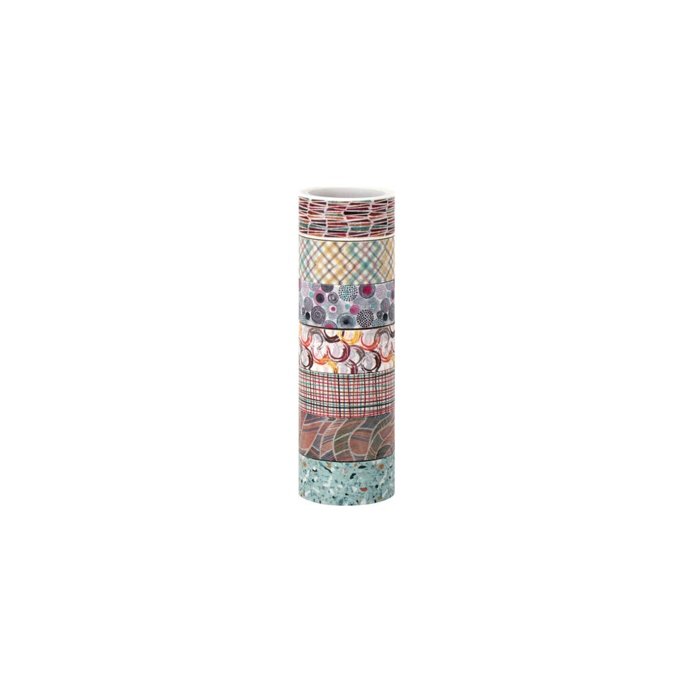 Изображение товара Клейкие WASHI-ленты для декора ОСТРОВ СОКРОВИЩ Микс №3, 7 цветов
