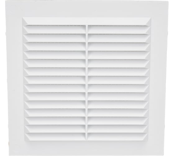 Изображение товара Решетка неразъемная наклонные жалюзи с москитной сеткой 150х150 мм Эвент Э1515Н