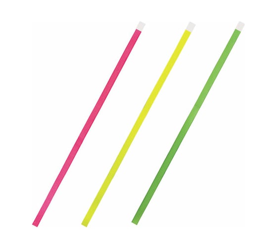 Изображение товара Закладки-ляссе для книг ПИФАГОР НЕОН А4 длина 38 см, клейкий край, 3 ленты 111646