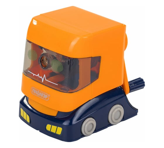 Изображение товара Механическая точилка ПИФАГОР Грузовик, корпус оранжевый 228488