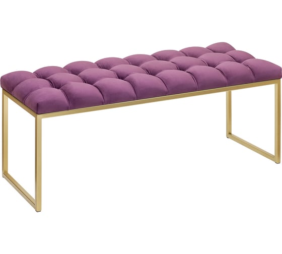 Изображение товара Банкетка GreenWeen ALBA, золотая, Marsala, каретная стяжка GW-ALBA-MARS-110G-K