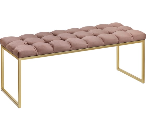 Изображение товара Банкетка GreenWeen ALBA, золотая, Mocco, каретная стяжка GW-ALBA-M-110G-K