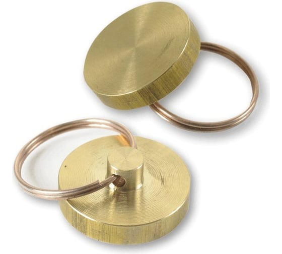 Изображение товара Латунная печать ТПК Технологии Контроля d 25 мм с кольцом заготовка без гравировки 24165