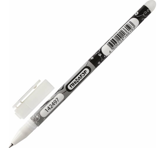 Изображение товара Гелевая ручка ПИФАГОР стираемая черная, двухцветный корпус, узел 0.5 мм, линия 0.35 мм 142497