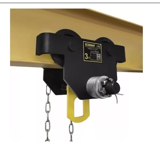 Изображение товара Каретка ручная OCALIFT DOPA 3т 3м тип GCL тележка на двутавр с ручным приводом dr30003