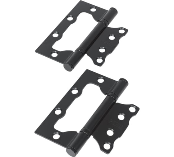 Изображение товара Стальная петля Ренц 100х75х2.5, 2 подшипника, без колпачков, черный, без врезки, 2 шт. IN100-2BB FH B безВР (2шт)