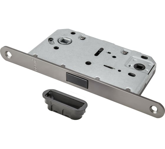 Изображение товара Сантехническая магнитная защелка Ренц с пластиковой ответной планкой, матовый черный никель INLBM 5096 PL MBN