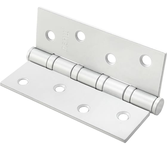 Изображение товара Стальная петля Ренц 100х75х2.5, 4 подшипника, без колпачков, супер белый, 2 шт. IN100-4BB FH SW (2шт)