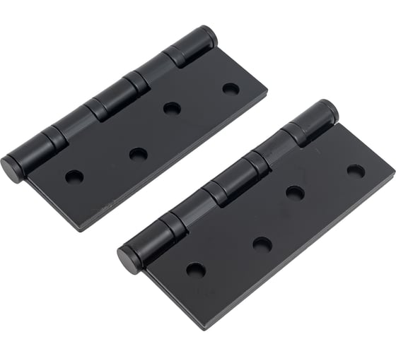 Изображение товара Стальная петля Ренц 100х75х2.5, 4 подшипника, без колпачков, черный, 2 шт. IN100-4BB FH B (2шт)