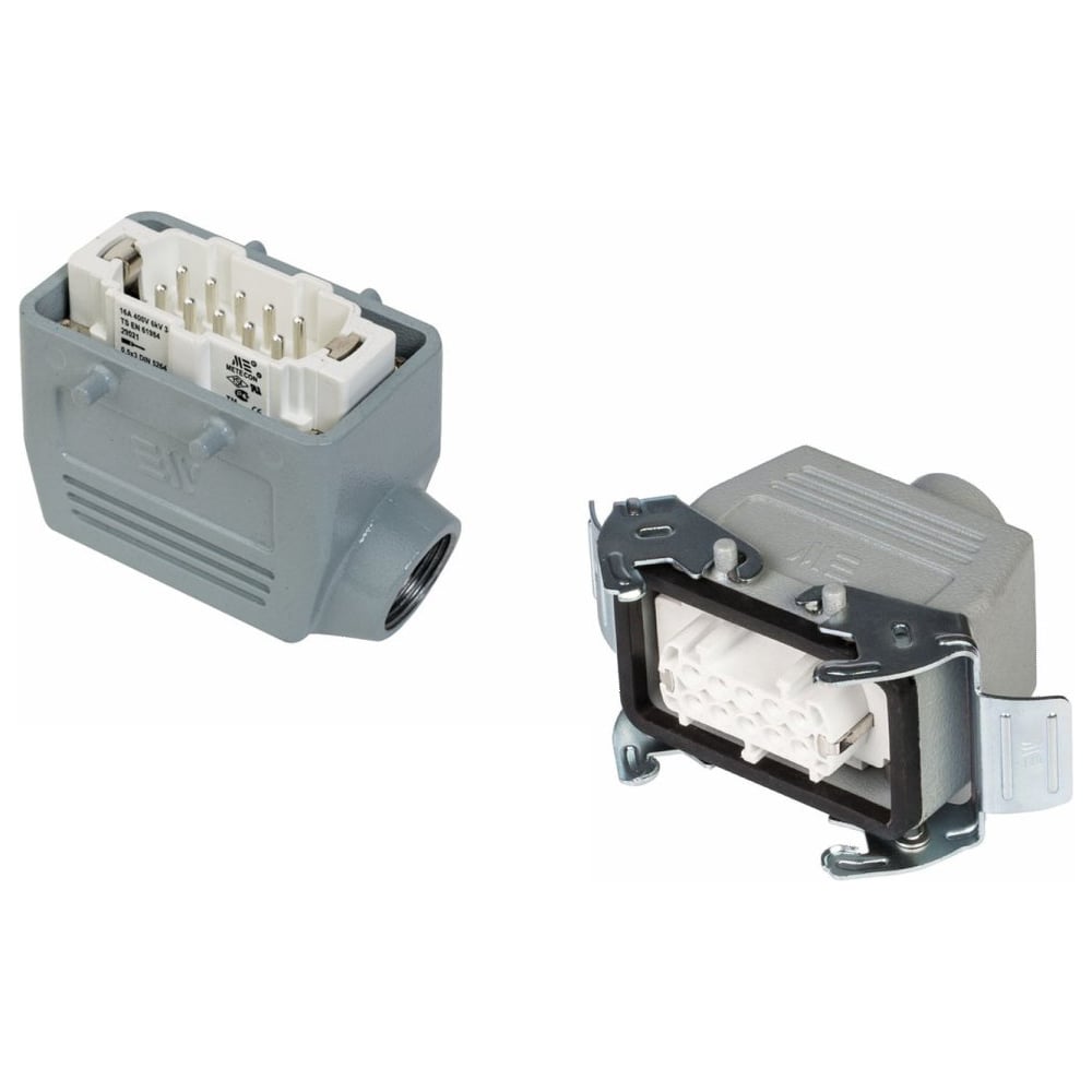 Изображение товара Промышленный прямоугольный разъем Mete Enerji H10E-A2M-B2ZF 10 контактов IP65 Aluminij