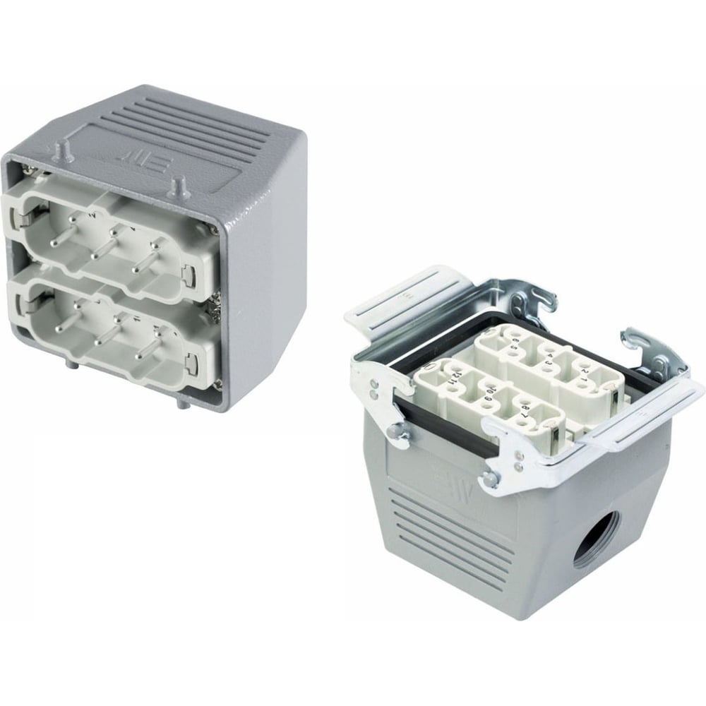 Изображение товара Промышленный прямоугольный разъем Mete Enerji H12HSB-B2M-A2ZF 12 контактный комплект