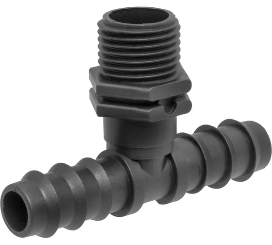 Изображение товара Тройник для капельной трубки с внешней резьбой 16/16 мм на 1/2" MasterProf ДС.070719.ИМ