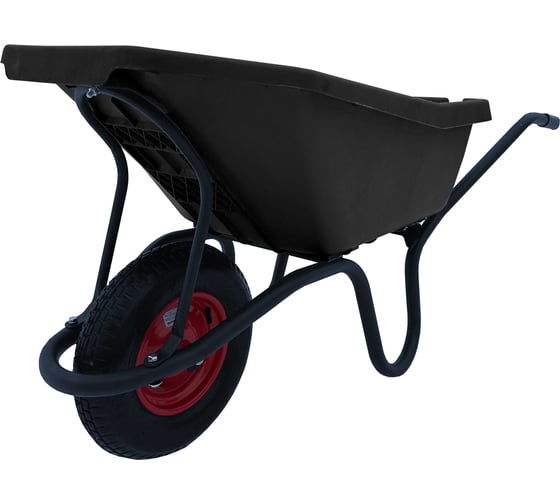 Изображение товара Строительная, одноколесная тачка Variant, с ЧЕРНЫМ ПЛАСТИКОВЫМ корытом, колесо 4.80/4.00-8, 120 л. 11120ЧПК
