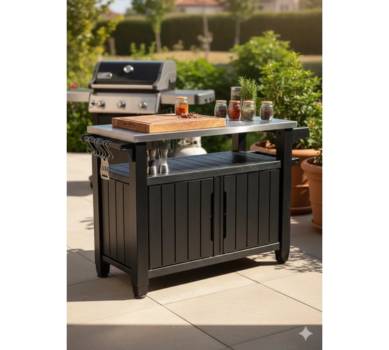 Изображение товара Столик для барбекю Keter UNITY XL 207 L графит 230419