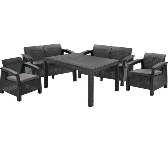 Изображение товара Комплект мебели Keter Corfu fiesta set графит 223216