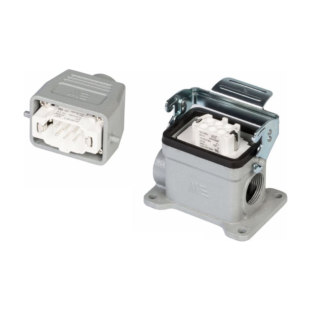 Изображение товара Промышленный разъем Mete Enerji H6E-BM-EF IP 65 6 контактов алюминий