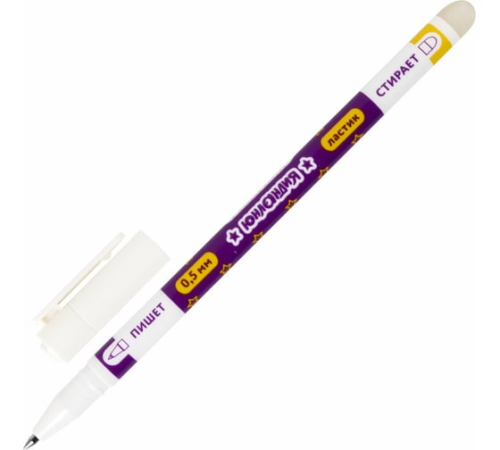 Изображение товара Гелевая ручка ЮНЛАНДИЯ ПИШИ-СТИРАЙ стираемая синяя корпус двухцветный линия 0.35 мм 143240