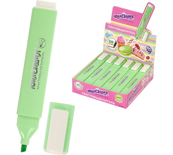 Изображение товара Текстовыделитель ЮНЛАНДИЯ COLORSTAR PASTEL, мята, линия 1-4 мм 151711