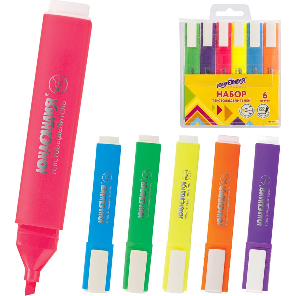 Изображение товара Набор текстовыделителей ЮНЛАНДИЯ COLORSTAR 6 шт ассорти линия 1-4 мм