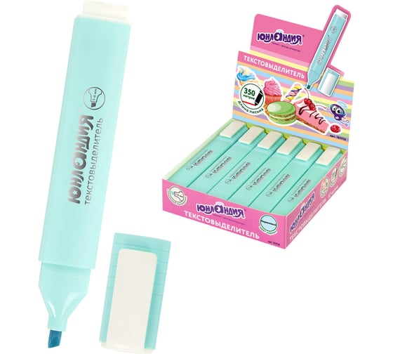 Изображение товара Текстовыделитель ЮНЛАНДИЯ COLORSTAR PASTEL, бирюзовый, линия 1-4 мм 151713