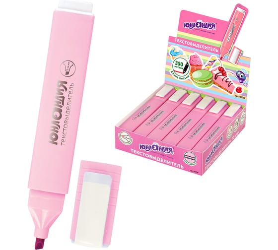 Изображение товара Текстовыделитель ЮНЛАНДИЯ COLORSTAR PASTEL, пастельный розовый, линия 1-4 мм 151712