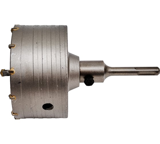 Изображение товара Коронка твердосплавная по бетону 105 мм в сборе с хвостовиком SDS+ 110 мм Резолюкс 62105