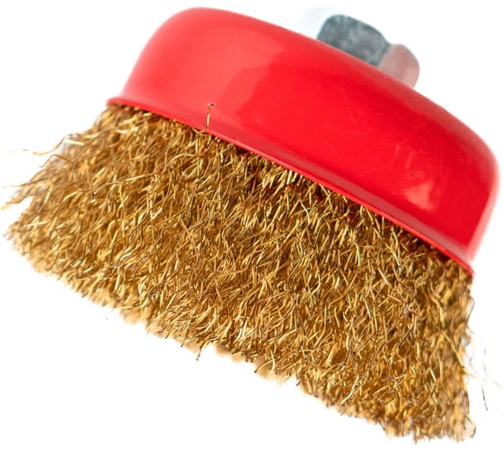 Изображение товара Щетка-чашка SAMGRUPP по металлу для УШМ 65/М14 латунная  SAMC-030300065