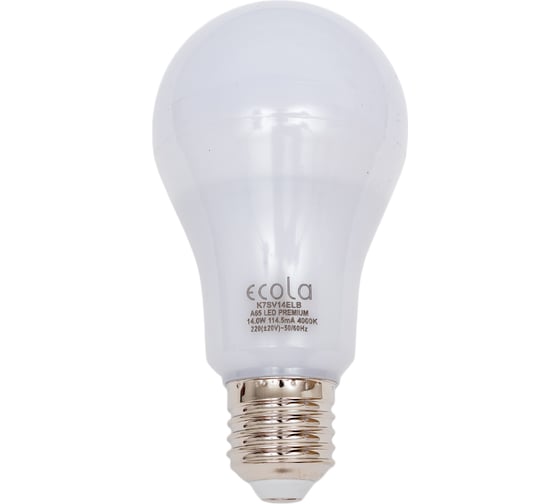 Изображение товара Светодиодная лампа Ecola classic LED Premium 14,0W A65 220-240V E27 4000K 360 композит 125x65 K7SV14ELB