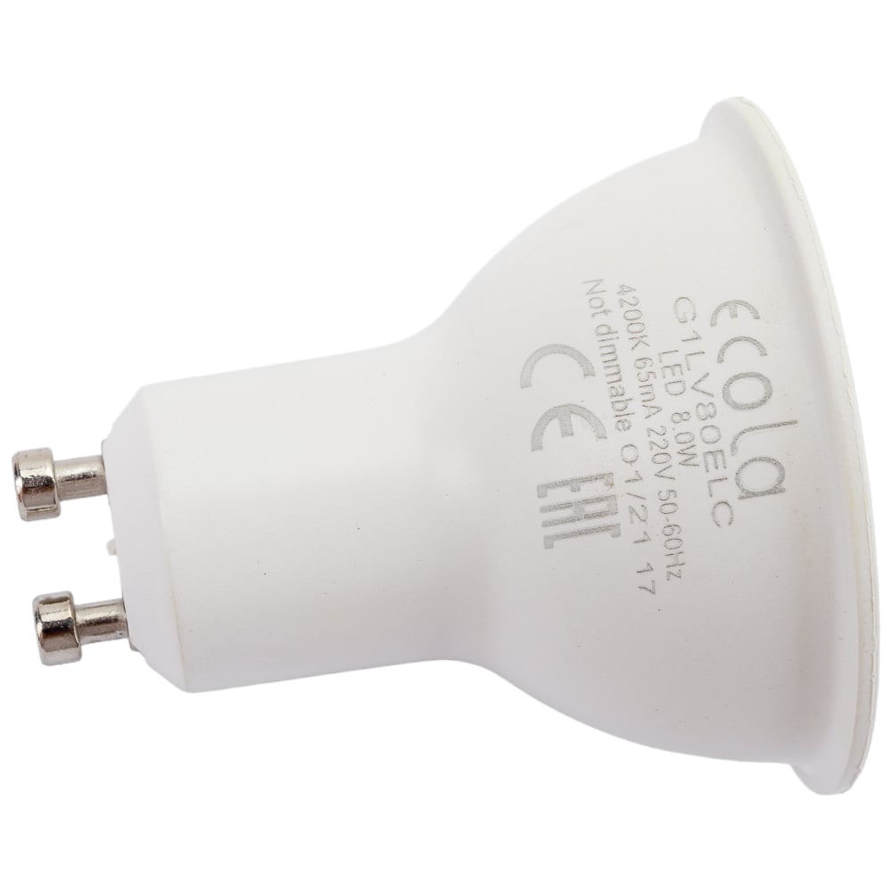 Изображение товара Светодиодная лампа Ecola Reflector GU10 LED 8,0W 220V 4200K матовая 57x50 G1LV80ELC