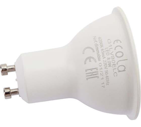 Изображение товара Светодиодная лампа Ecola Reflector GU10 LED 8,0W 220V 4200K матовая 57x50 G1LV80ELC