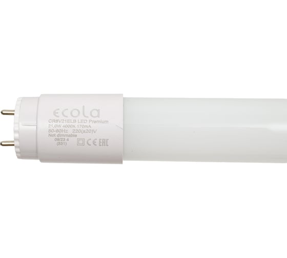 Изображение товара Светодиодная лампа Ecola T8 Premium G13 LED 21,0W 220V 4000K с повор. цоколями 1213x26 упак.инд.цв./8/24 CR8V21ELB