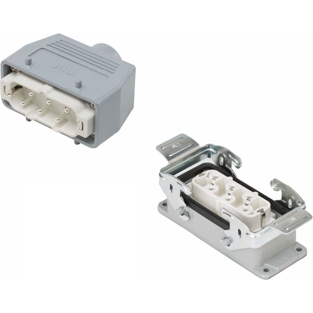 Изображение товара Промышленный прямоугольный разъем Mete Enerji H6HSB-B2M-C2F 6 контактов