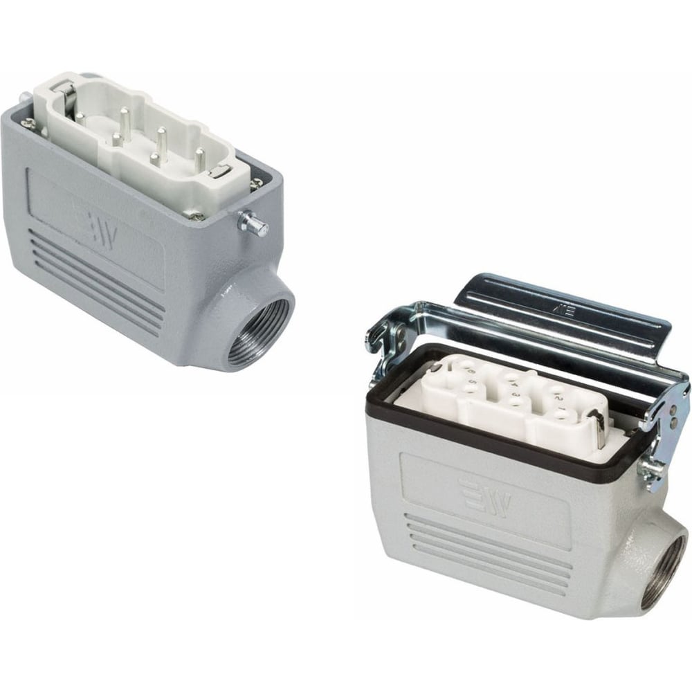 Изображение товара Промышленный прямоугольный разъем Mete Enerji H6HSB-AM-AZF 6 контактов IP65 алюминий