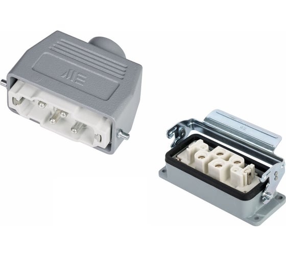 Изображение товара Прямоугольный промышленный разъем Mete Enerji комплект H4K-BM-CF 685720K