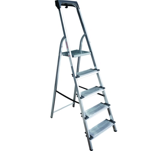Изображение товара Алюминиевая стремянка с органайзером Новая Высота 5 ступеней 1118105