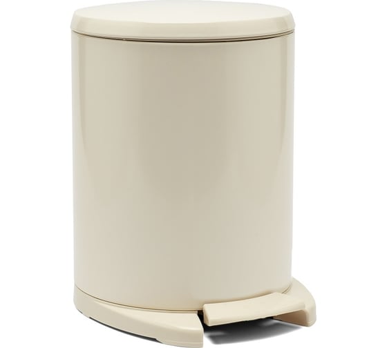 Изображение товара Урна для мусора PRIMANOVA CIGO 6 л, бежевый корпус, бежевая вставка, система SOFT CLOSE M-E41-09-09