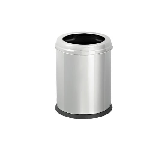 Изображение товара Урна PRIMANOVA 12 л, из нержавеющей стали, с ободком, круглая D-20581