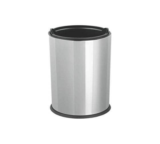 Изображение товара Урна PRIMANOVA 8 л, из нержавеющей стали, круглая, внутренний пластиковый контейнер, H=33.5 см, D=20.5 см D-20583