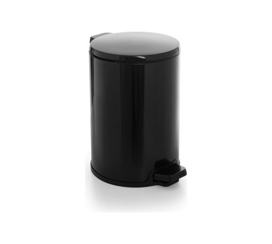 Изображение товара Урна PRIMANOVA GIGO из нержавейки, с педалью, 12 л, чёрный M-E49-06-06