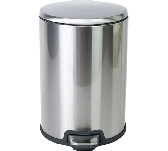 Изображение товара Урна PRIMANOVA GIGO из нержавейки, с педалью, 12 л, вставка чёрная M-E49-30-06