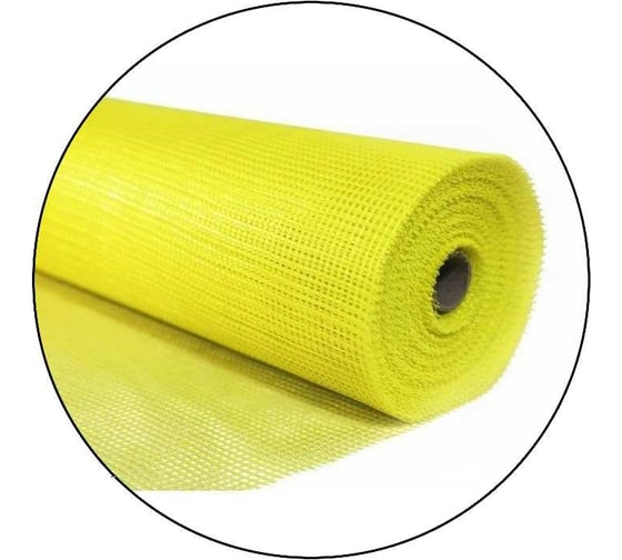 Изображение товара Фасадная сетка Izoway желтая, 5х5 мм, 145 г/м2, 30 м 17767